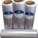 International Plastics Co. 18" Stretch Film/Wrap 1500 feet 7 Layers 80 Gauge Industrial Strength up to 800% Stretch 20 Microns Clear Durable Adhering Packing Moving Heavy Duty Shrink Film Box of 4