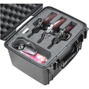 Case Club Waterproof 3 Revolver/Semi-Auto Pre-Cut Case with Silica Gel to Help Prevent Gun Rust