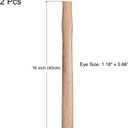 uxcell 16 Inch Hammer Wooden Handle Wood Handle Replacement for 2 to 4 Lb Hammer Oval Eye 2 Pack