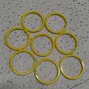 uxcell Split Keychain Rings, 30mm/1.2inch Round Flat Key Holder for Keys Organization, Decoration, Carbon Steel, Yellow, 8Pcs
