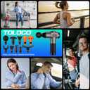 TOLOCO Massage Gun, Deep Tissue Back Massage for Athletes for Pain Relief, Percussion Massager with 10 Massages Heads & Silent Brushless Motor, Mothers Day Gifts, Carbon