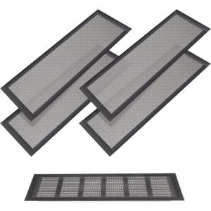 Shappy Vent Covers for Home Floor Standard Covers Magnetic Mesh Vent for Ceiling Floor Outlet Screens Catch Debris Hair Insect, Black(4 Pieces,4 x 14 Inch)