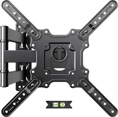 USX MOUNT UL Listed TV Wall Mount for Most 26-60 Inch TVs, Wall Mount TV Brackets with Swivel, Tilt, Rotating, Center Corner Design on Single Stud, Up to 77 lbs Max VESA 400x400mm