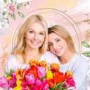 CHAIYA 10x8FTHappy Mother's Day Bakcdrop Pink Floral Mothers Day Party Decorations Banner for Women Festival Birthday Party Background