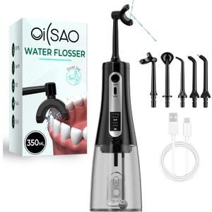 Water Dental Flosser Pick for Teeth,Cordless Rechargeable Portable Flosser
