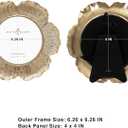 Circular Gold Floral Photo Frame / 4x4 In | For Tabletop Display | Perfect for Home Decor, Wedding, Graduation, Or Milestone Photos
