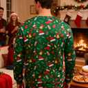 RAISEVERN Ugly Christmas Sweatshirts for Men Women Funny Pullover Sweaters for Xmas Holiday (L)