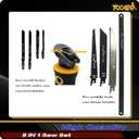 8-In-1 Multi Blades Hand Saw, Drywall Cutter. Hacksaw. Long Blade Hand Saw, Jab Saw, For Cutting Drywall, Sheetrock, Wood, Metel, Plastic, Plywood. Blade Quick Change Mechanism.