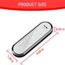2PCS Car Door LED Lights Projector, 7 Colors Magnetic Vehicle Wireless Sill Courtesy Warning Lamp, USB Rechargeable Auto Interior Ambient Sensing Welcome Lights, Universal Fit