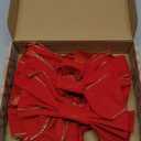 JOYIN 3PCS Big Red Velvet Christmas Bows, 30.7" Long by 10.6" Wide Giant Velvet Decor for Christmas Tree, Large Wreath Bows, Indoor Outdoor Holiday Xmas Decorations