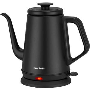 Mueller Gooseneck Electric Kettle(1.0L),1000W Electric Tea Kettle of 304 Stainless Steel,Auto Shut off,Water Kettle for Coffee and Tea -Matte Black (MATTE BLACK)