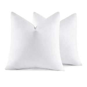 MIULEE 26x26 Euro Pillow Inserts,Set of 2 Down Feather Throw Pillows for Couch Sofa Bed, Decorative Fluffy Throw Pillow Inserts Cotton Fabric,White