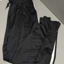 Womens Track Pants with Zipper Pockets Loose Straight Leg Sweatpants, 28/30/32/34 Inseam, Petite/Regular/Tall (Black, XXL)