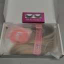 7JHH WIGS Long Blonde Wig with Bangs for Women,Heat Resistant Fiber 25 Inch Layered Synthetic Hair Wigs with Dark Roots for Daily Use