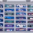 FULLCASE Case Compatible with Hot Wheels Cars. Toy Organizer Storage Container Holds for Hotwheels Car 27pcs. Display Carrying Holder with 4 Size of Slots (Box Only)