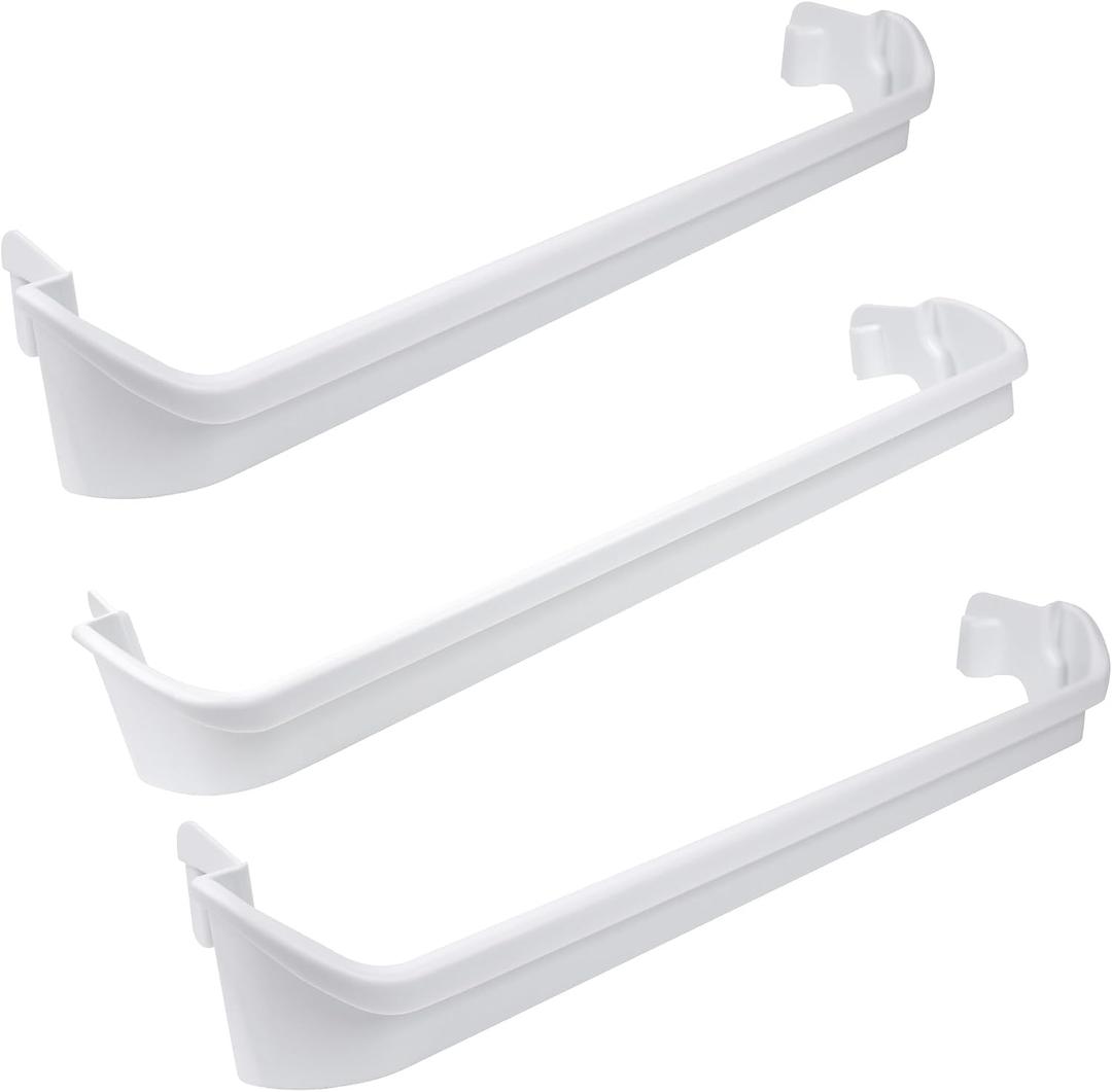 BlueStars 240534701 Middle & 240534901 x2 Top/Bottom Door Shelf Rack Bar Rail - For Frigidaire Kenmore Refrigerators - Replaces AP3214631 PS734936 948952 AP3214630 PS734935 EA734935 948954 AH734935