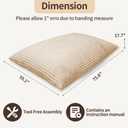 3 in 1 Bean Bag Chair, Beanbag Washable, Bean Bag Chairs for Adults, Beanbag Chair with Zipper, Adult Beans Bags Chairs, Giant Beanbags Sofa for Livingroom&Bedroom(Khaki,55.1" x 75.6" x 19.69"), 76"×56"