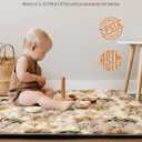 Blissful Diary Baby Play Mats for Floor, 71x59 Inch Extra Thicker & Large Soft Cushioning Foam Playmats for Babies and Toddlers, Foldable Washable Baby Crawling Mat for Playpen, Earth Tones Design