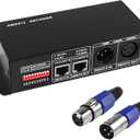 MEIRIYFA 4 Channel DMX512 Decoder LED Dimming Controller Driver,DMX PWM Constant Voltage Engineering Decoder for DC12V-24V 8A/4CH for LED RGB 5050 3528 Strip Light RGBW Light