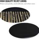 Necklace Organizer Box with Clear Lid Velvet Tray for Jewelry Storage Display Case, 20 Hooks Glass Top Drawer Insert Necklaces Pendants Dustproof Necklace Jewelry Box Organizer & Tray (Black)