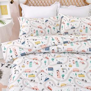 JSD Car Kids Printed Sheet Queen Size, 1 Piece Soft Microfiber Bed Sheets Deep Pocket