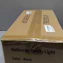 Bathroom Vanity Light Fixtures Matte Black Bathroom Lighting Fixture, 3 Lights Bathroom Light Fixture Over Mirror, Modern Black Vanity Light, UL Certified Wall Sconces with Glass Shades