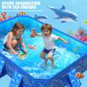 2026 Kiddie Pool with Canopy,Baby Swimming Pool for Toddler,Non-Inflatable Portable Pool for Kids,Foldable Toddler Pool with Shade,Kiddie Pool for Backyard,Pop Up Baby Beach Pool 53''40''33''