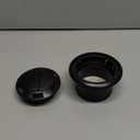 EATAKWARD 75mm Universal Air Conditioning Warm Air Vent Deflector, Round Dashboard Air Vent for Car RV Without Grilles (Black)