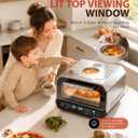 13-in-1 Countertop Pizza Oven, 90-Second 12 Inch Pizza, up to 850°F, 6 Presets & 6 Bake Modes, PID Control, Expert Mode Makes 5 in 30 Min for Home Pizzeria, Top Window & On-Demand Light, Silver