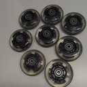 8 Pack Light Up Inline Skate Wheels 64mm 72mm 76mm 80mm With ABEC-9 Bearing - 85A for Indoor & Outdoor