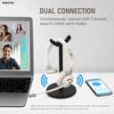 Wireless Headset, 5.0 Trucker Bluetooth Headset with with Microphone Noise Canceling & USB Dongle, Wireless Headphones with Mic Mute for Remote Work Cell Phone Computer Call Office Teams Meetings