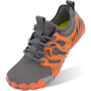 Scurtain Unisex Adult Water Shoes, Grey/Orange, Men's & Women's Hiking & Sports Shoes, Size: 9 W/ 7.5 M