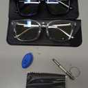 livho High Tech Blue Light Glasses - Advanced 99% Blue Light Blocking Computer Glasses - Anti Eyestrain & UV Glare Protection (*B1 Light Black+clear)