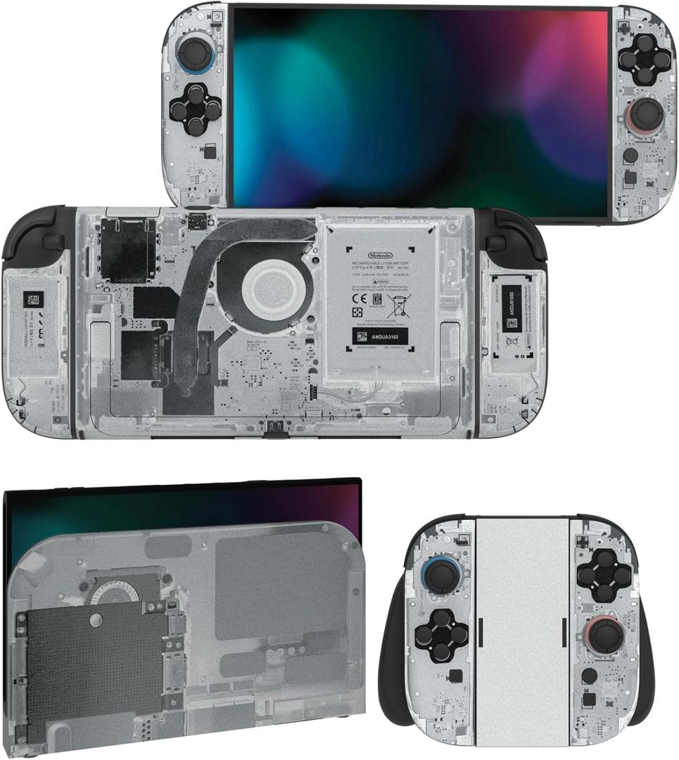 PlayVital for Nintendo Switch 2 Skin Full Set (2-Pack) - Protective Vinyl Decal Stickers for Switch 2 Console, Joycons, Handle Grips & Dock | No Residue, Anti-Scratch - X Tear Down