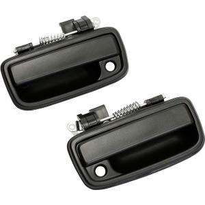 Exterior Front Driver Door Handle and Passenger Door Handle with Keyhole Replacement Set Compatible with 1999 2000 2001 2002 2003 2004 Toyota Tacoma Replaces 69220-35020, 69210-35020, Textured Black
