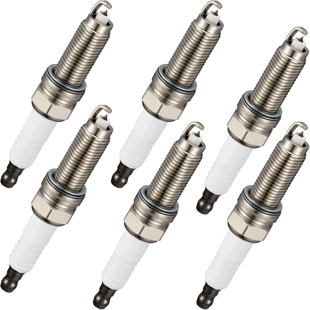 BDFHYK Iridium Spark Plugs Compatible with Honda Accord Crosstour Odyssey Pilot Ridgeline for Acura MDX RDX RL TL TSX ZDX 3.0L 3.5L 3.7L V6 Engine Replacement for 9619, Set of 6