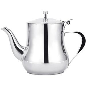 SANQIAHOME 570ml(20Oz) stainless steel small teapot (Silver)