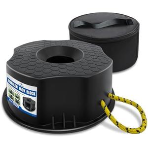 ROBLOCK Trailer Jack Block with Bag, RV Camper Stabilizer Blocks for Travel Trailer, Suit for Any Tongue Jack, Post, Foot, 5th Wheels, Round Square or Scissor Stabilizer, 1 Pack