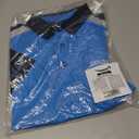 LULY YANG DSP Men's Active Polo - Short Sleeve (Blue, XS)