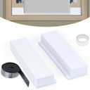 2 Pack Foam Block for U-Shape Window AC Units,Window AC Curtain Side Foam Block with Weather Seal Tape,Stop Cold Drafts Air Leak,Winter Summer,Compatible with Midea Air Conditioner