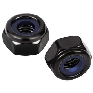 MewuDecor 5/16-18 Nylon Insert Hex Lock Nuts Locknuts, 304 Stainless Steel 18-8, Black Oxide, 25 PCS