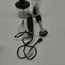 Immersion Blender Handheld, 1100W 5-in-1 Multi-Purpose Hand Blender, 12-Speed Stick Blender, 600ml Beaker, 500ml Chopper, Egg Whisk, Milk Frother, Black
