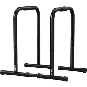 RELIFE REBUILD YOUR LIFE Dip Station Functional Heavy Duty Dip Stands Fitness Workout Dip bar Station Stabilizer Parallette Push Up Stand (Black)