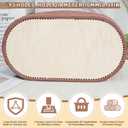 10mm Hole Moses Basket Base for Crochet, HSSZXFR Oval Shape Large Moses Basket Wooden Base, for DIY Crochet Knitting Weaving Crafts Home Decoration (80x40x0.5cm(31.5”x15.7”x0.2”))