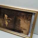 Vintage Gold Framed Swans Wall Art Antique Romantic Swan Lake Cottagecore Painting Canvas Prints Dark Moody Animal Picture Poster Modern Rustic Farmhouse Artwork for Living Room Bedroom Bathroom