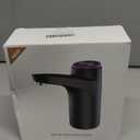 Water Dispenser for 5 Gallon Bottle, 600ml Quantitative Water Pump,2 Colors Power Light,Portable USB Charging Electric Bottle Pump,Multipurpose Dispenser for Home Camping for 2-5 Gallon Jugs (Black)