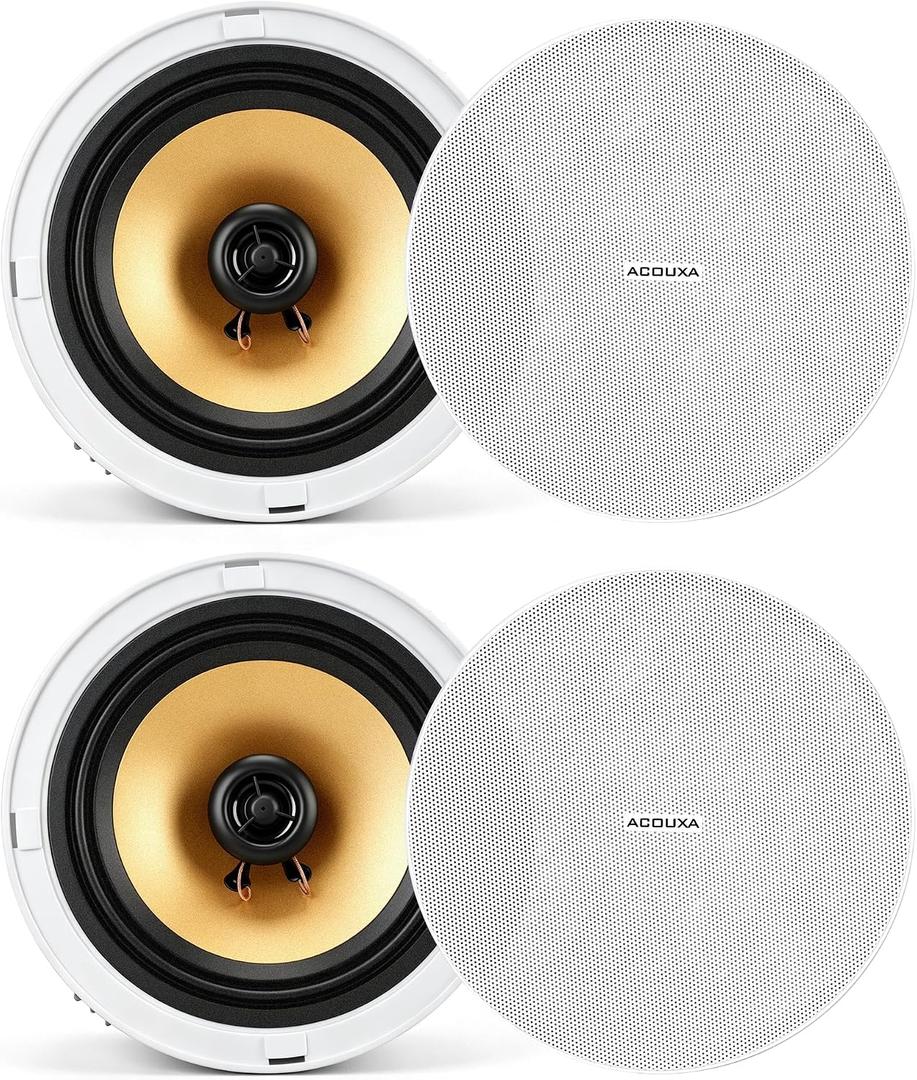 6.5 Inch Bluetooth 6.0 Ceiling Speakers,200W Max 2-Way Coaxial in Ceiling Speakers,Ceiling Speakers Bluetooth Wireless System for DIY Home Theater,Game,Office