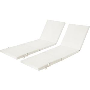 2 Pack 77x24 inch Lounge Chair Cushions for Outdoor Furniture, Large 2" High-Resilience Foam Chaise Cushion for Patio Pool Garden