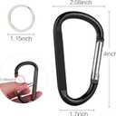 Carabiner Caribeaner Clip,Extra Large 4" Aluminum Carabeaner Keychain Hook,Spring Snap Key Chain Clip
