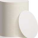TaoBary 100 Pcs Disposable Paper Bar Coasters Bulk(1.5 MM), 4 Inch White Blank Cardboard Coasters for Weddings Parties Catering Bars DIY Crafts Arts